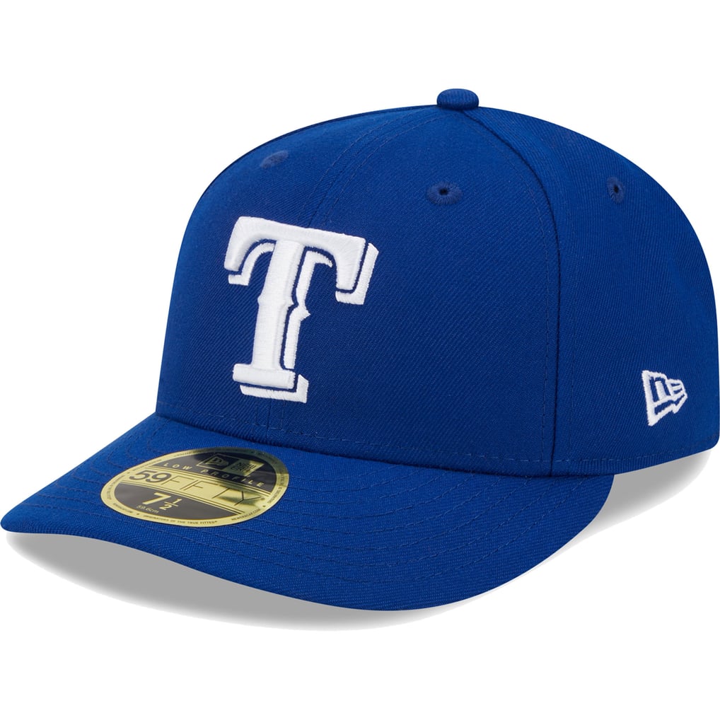  Texas Rangers New Era White Logo Low Profile 59FIFTY Fitted Hat - Royal